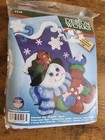 Design Works Felt Stocking Applique Kit 18  Long-snowflake Snowman
