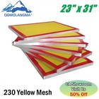 Ga Pickup-6pcs 23  X 31  Aluminum Screen Printing Screens With 230 Yellow Mesh