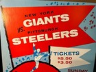 1965 Ny Giants V Steelers Football Stand-up Display Sign Ballantine Beer