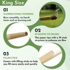 Pre Rolled Cones King Size 100 Pack  Natural Unbleached Cones Rolling Paper W   