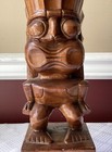 Vintage Hawaiian Tiki Wooden Statue  12 1 8  Tall  Heavy