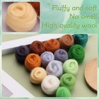 15 Colors Fiber Wool Yarn Spinning Wool Roving For Needle Felting Diy