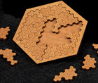 Brain Teaser Wood Jigsaw Puzzle Hexagon Shape Adults Kid Tetris-style  29 99 New