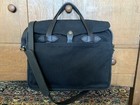 Filson Rugged Twill Original Briefcase Rn 39126 Black Leather Strap Made In Usa