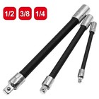 3-piece Flexible Socket Extension Bar Set 1 2  1 4  3 8  Shaft Drive 10  8  6 