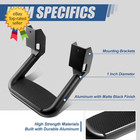 Universal Side Step For Pickups   Trucks Aluminum Black Coated Set Of 2
