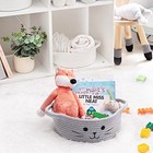 Small Woven Rope Storage Basket  Cute Cat Toy Basket For 9 8 w X 4 h Gray