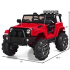 Costway 12v Kids Ride On Truck Car W   Remote Mp3 Music Led Light Red