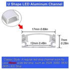50 Pack 6 6ft Led Strip Lights Durable Aluminum Channel U Shape With Milky Cover