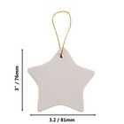 Ready To Paint Diy Ceramic Bisque Star Shaped Ornaments With Hanger   12 Pack