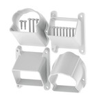 Veranda White Vinyl Traditional Stair Rail Bracket Kit  4 Piece Kit  73019000