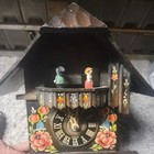Vtg Chalet Musical Cuckoo Clock Regula 25-84 Hand Painted  11  Tall West Germany