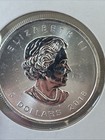 2016 Canadian Maple Leaf  Elizabeth Ii 1 Oz  9999 Fine Silver Canada  5 Coin
