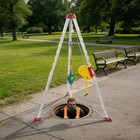 Green Confined Space Rescue Tripod Heavy Duty Rescue Tripod Kit For Wells sewers