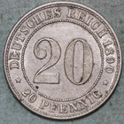 Germany 1890 J   20 Pfennig