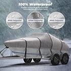 Premium 1200d Marine Grade Bass Boat Cover V-hull 16-22ft Waterproof Trailerable