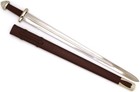 10th Century Full Tang High Carbon Steel Viking Sword W  Brown Leather Sheath 