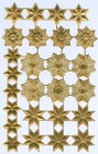 Scrap Die Cut German Dresden Antique Gold Foil Paper Stars Victorian Crafts