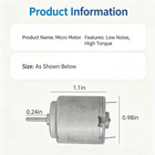 High Rpm Micro Brushed Motor For Rc Car fan toothbrush massager sweeper bubble