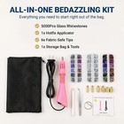 Hotfix Rhinestone Setter Kit  5000 Gems  Ab Crystal  Clear  3 Sizes