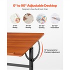 Uimoso Drafting Table Adjustable 0     90   Tilt Wooden Drawing Desk With H-frame