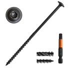 Pack Of 50  X 6 Wood Structural Lag Screws  Black Coated Torx star Drive Heav   