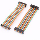 6pcs 2 54mm Pitch 26 Pin 26 Way F f Rainbow Idc Flat Ribbon Cable Connector 15cm