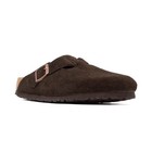Birkenstock Boston Mocha Classic Suede Soft Footbed Clogs Women   s Shoes
