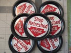Lot Of 7 Metal Coca Cola Coasters Coke Shop Refreshed