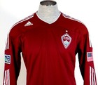 Adidas Climacool Formotion Mls Colorado Rapids Burgundy Long Sleeve Jersey Men s