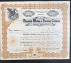 Rare 1907 Manfield Mining   Smelting Company Arizona Stock Certificate  3213