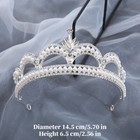 Lady Tiara Crown Baroque Bridal Rhinestone Crown Princess Crystal Pearl Decor