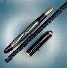 Pelikan 400nn 14k Ef Flex Nib Fountain Pen Green Striated Germany 1956-63