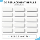 20 Pack White Pencil Erasers  Erasers Bulk  Soft Rubber Refills