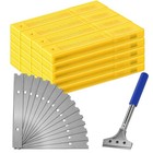 200 Pcs 4  Stainless Steel Scraper Blades - Razor Blade Set With 20 Plastic Boxe