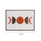 Vintage Moon Phase Mid Century Modern Art 3 Inches  Black  White  And Gold