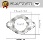 2pcs Car Exhaust Gasket 2 2 Bolt Exhaust Flange Gasket Replacement   