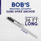 Bisupply Slide Anchor Shore Spike For Up To 36ft Boats - Self Hammer Boat Stake