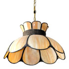 Slag Glass Hanging Lamp - Orignal - Functional - Clean Large 1930 s Tulip Honey