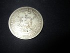 1900  Venezuela Km 1876a Silver Coin Only 12 000 Made  5 Bolivares Libertador