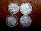 Canada  4 Four  10 Cent Silver Coins Look Closely For Higher Grade Coins  47 R2