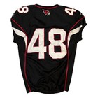 2010 Team Issued Arizona Cardinals Black Alternate Game Jersey Size 46