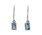 19thc Antique 2  ct Blue Topaz Earrings Medieval German Saxon King Ancient Amulet