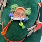 Vintage German Souvenir Hat Trachtenhut Felt Travel Pins Munich Garmisch Berlin