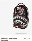 Sprayground Hello Kitty Backpack Black red white Adjustable Strap