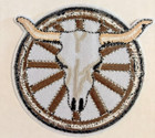 Cowboy Western Cow Skull Embroidered Iron-on sew-on Patch New