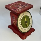 Antique Vintage Pelouze Kitchen Scale Rustic Farmhouse Decor Hand Painted Red
