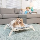 Jzh7-hauspanther Designer Pet Lounge Elevated Dog   Cat Bed With Removable Cover