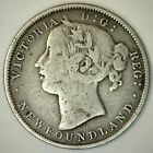 1872 H Canada Newfoundland 20 Cents Silver Coin Circulated Canadian 20c