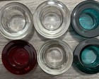 Ikea Lot Of 10 Votive Candle tea Light Holders Green Blue   Clear Dinner Holiday